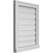 Ekena Millwork Vertical Surface Mount PVC Gable Vent: Functional, w/ 2"W x 2"P Brickmould Sill Frame, 18"W x 24"H GVPVE18X2403SF - alternate 3